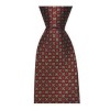 Red And Grey Flowers Tie by Sax Design