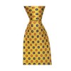 Yellow Square Flower Tie by Sax Design