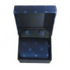 Blue Spot Cufflinks And Tie Gift Box by Sax Design