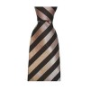 Salmon Pink And Aubergine0 Solid Stripe Tie by Sax Design