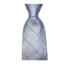 Silver And Tan Check Tie by Sax Design