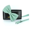 Mint Plain Bow Tie by Sax Design