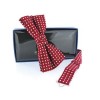 Red And White Polka Dot Pre Tied Bow Tie by Sax Design