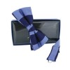 Blue Stripe Pre Tied Bow Tie by Sax Design