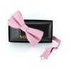 Pink Check Pre Tied Bow Tie by Sax Design
