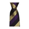 Navy Bleu And Purple Wide Stripe Tie by Sax Design