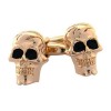 Rose Gold Skulls Cufflinks by Solo ltd