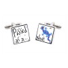 Pissed As A Newt Cufflinks by Sonia Spencer