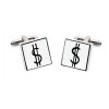 Square Dollar Sign Cufflinks by Sonia Spencer