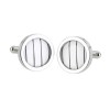 Thin Stripe Circle Cufflinks by Sonia Spencer