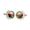 Rugby Ball Circular Cufflinks by Sonia Spencer