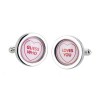 Guess Who Pink Heart Cufflinks by Sonia Spencer