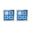 Blue Block Cufflinks by Sonia Spencer