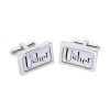 Usher Rectangular Text Cufflinks by Sonia Spencer