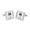 Best Man Silver Border Cufflinks by Sonia Spencer