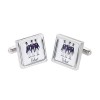 Usher Square Bordered Cufflinks by Sonia Spencer