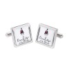 Grandfather Of The Bride Square Bordered Cufflinks by Sonia Spencer