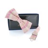 Pink And Cream Spot Self Tie Bow Tie by Sax Design