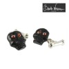 Black Onyx Skull Cufflinks by Babette Wasserman