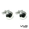 Grey Neon Circle Cufflinks by WD London