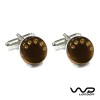 Brown Timothy Cufflinks by WD London
