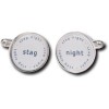 Stag Night Duos Design Silver Plated Cufflinks by Solo ltd