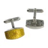 Silver Gold Star Cufflinks by Fine Enamels