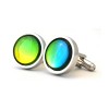 Big Apple Lime Aqua Cufflinks by Richard Cammish