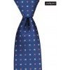 Woven Silk Navy Flowers Tie by Sax Design