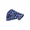 Navy with Blue Flowers Silk Pocket Square by Sax Design