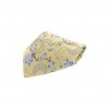Gold Floral Patterned Silk Pocket Square by Sax Design