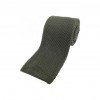 Olive Knitted Silk Tie by Sax Design