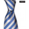 Schoolboy Sky White Striped Tie by Sax Design