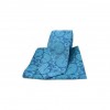 Cyan Woven Silk Paisley Tie and Pocket Square by Sax Design