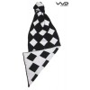 Black & Silver Diamond Reversible Merino Lambswool Scarf by WD London