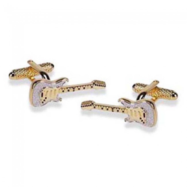 Two Tone Guitar Cufflinks By Onyx Art London