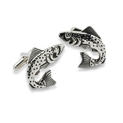 Kiola Designs Silver Toned Halibut Flat Fish Cufflinks Kiola Designs Silver Toned Halibut Flat Fish Cufflinks