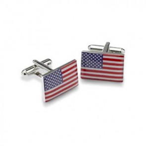 Denison City USA Gold-tone Flag Cufflinks