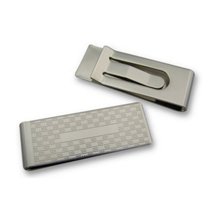 Shop Plain Engraved !   Money Clips Choice Cufflinks - rectangular silver money clip