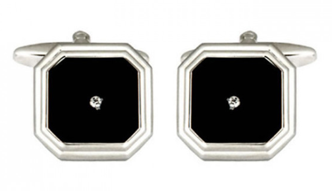 black cufflinks