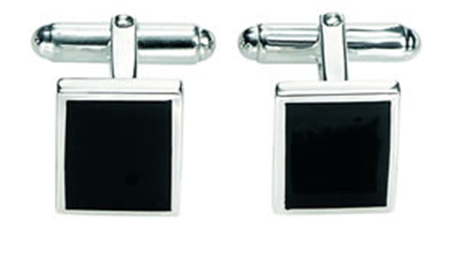 men's black cufflinks