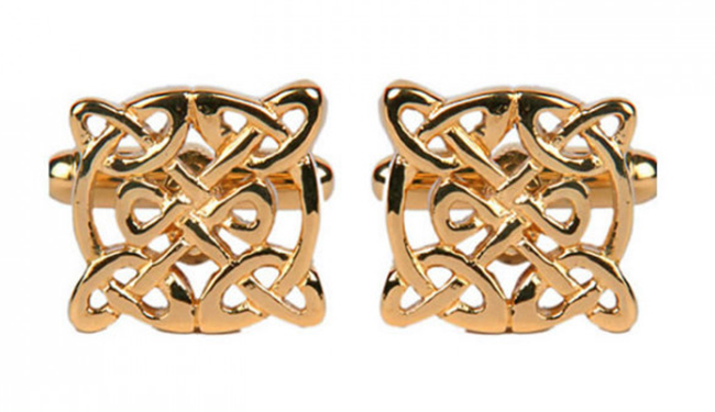 celtic gold cufflinks